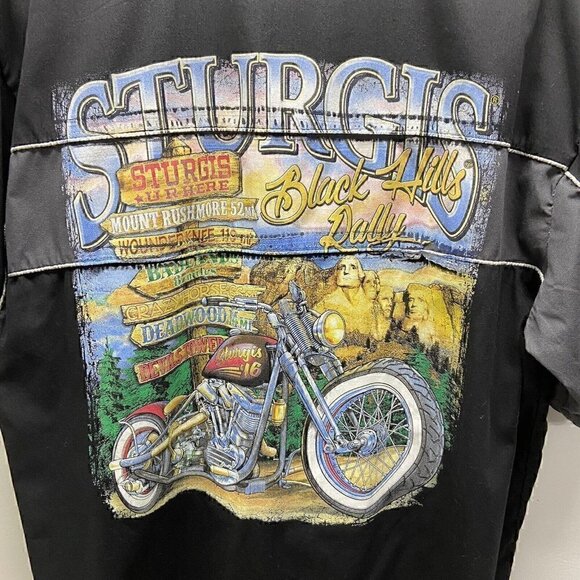 Vance Other - Sturgis Black Hills Rally 2016 Black 2XL Short Sleeve Button Men's Shirt